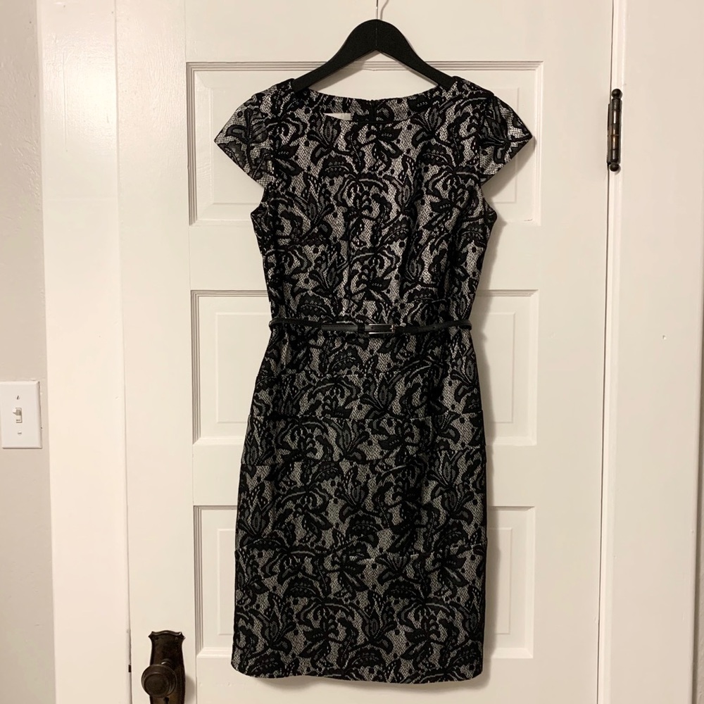Alyx Limited Black Lace Belted Cocktail Dress